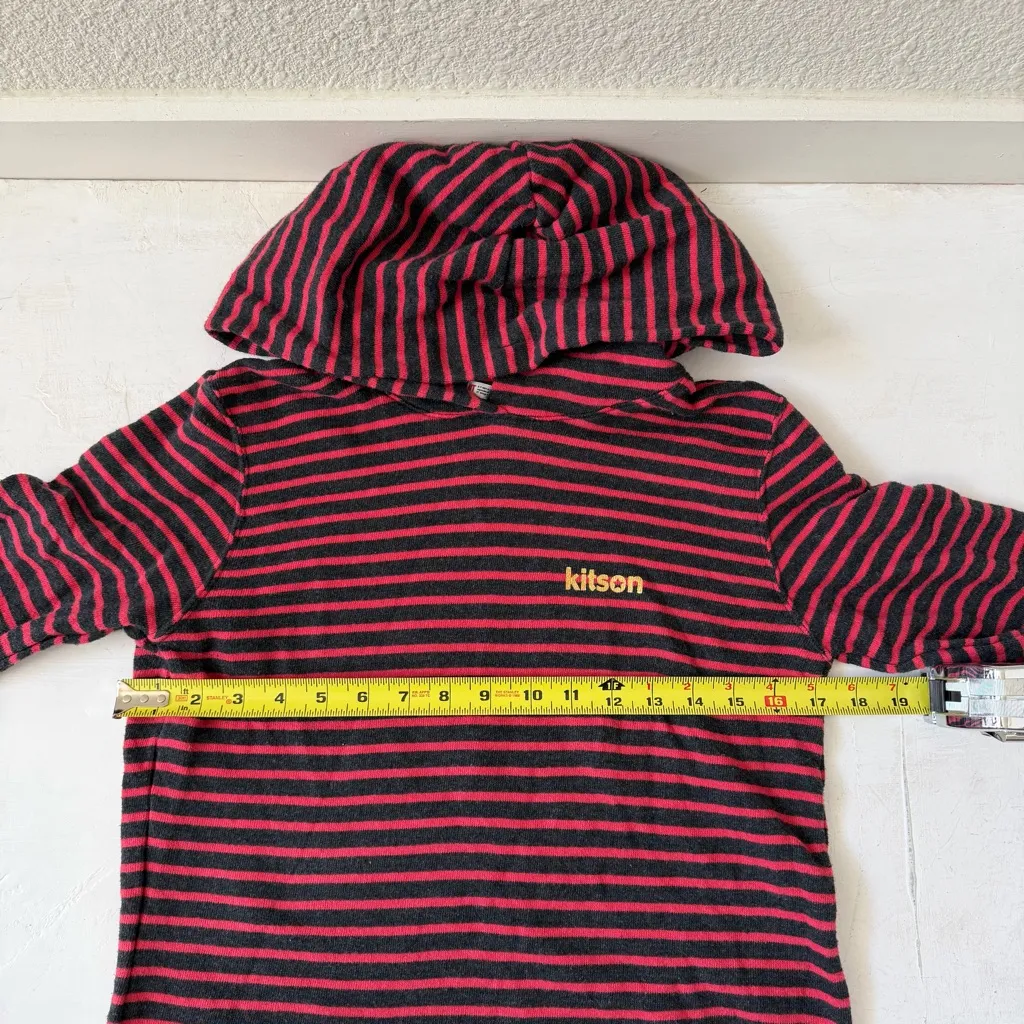Kitson x UNIQLO Women's Striped Red and Black Hoodie Size M Size M - Image 7