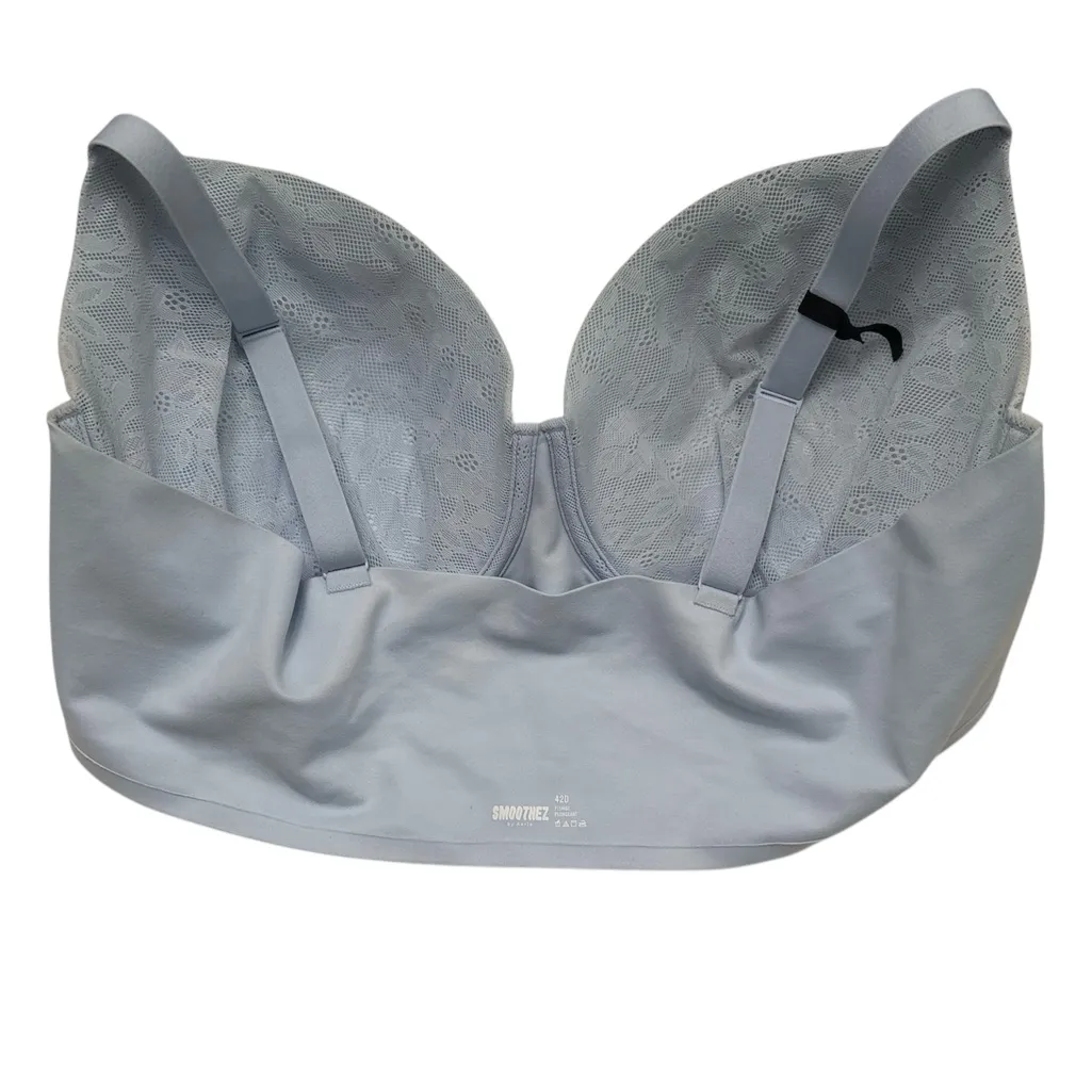 NWOT,Aerie Smoothez lace Sky Blue Women's Bra,Size 42 D - Image 8