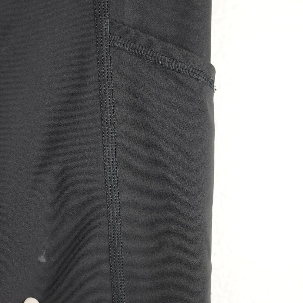 Lululemon Tight Stuff Legging Women's Activewear Black With Reflective Dots Zipp - Image 8