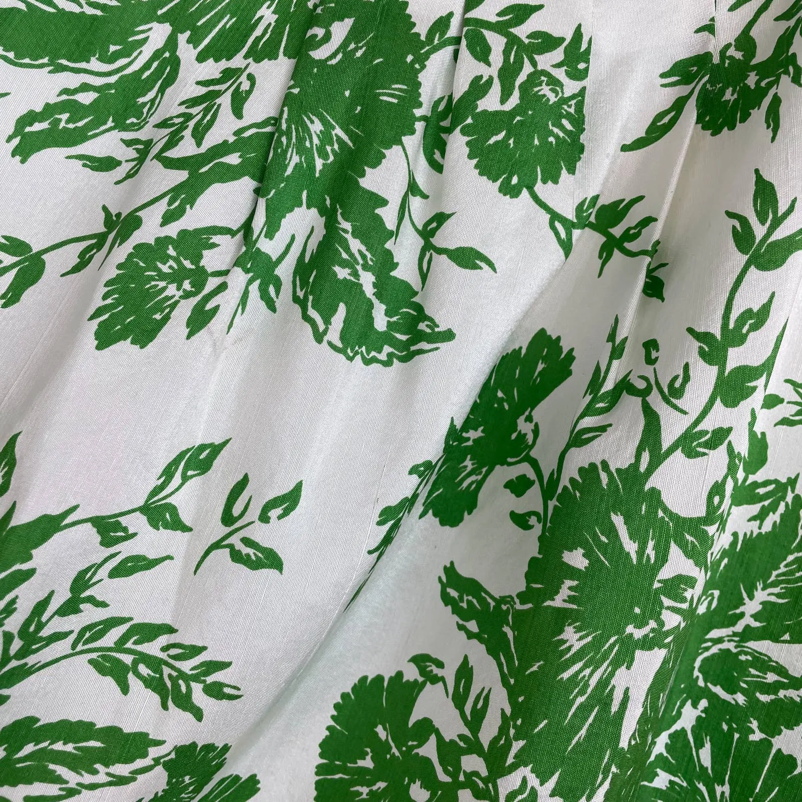 TIBI Green White Floral Silk Tank Top - Image 8