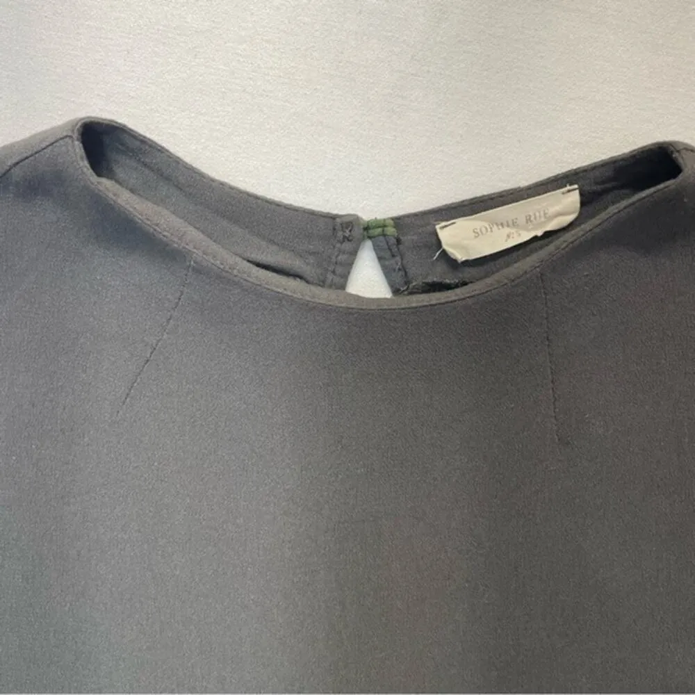 Sophie Rue Rayon Sleeveless Tank Size Small side lace-up cinched ties gray - Image 2