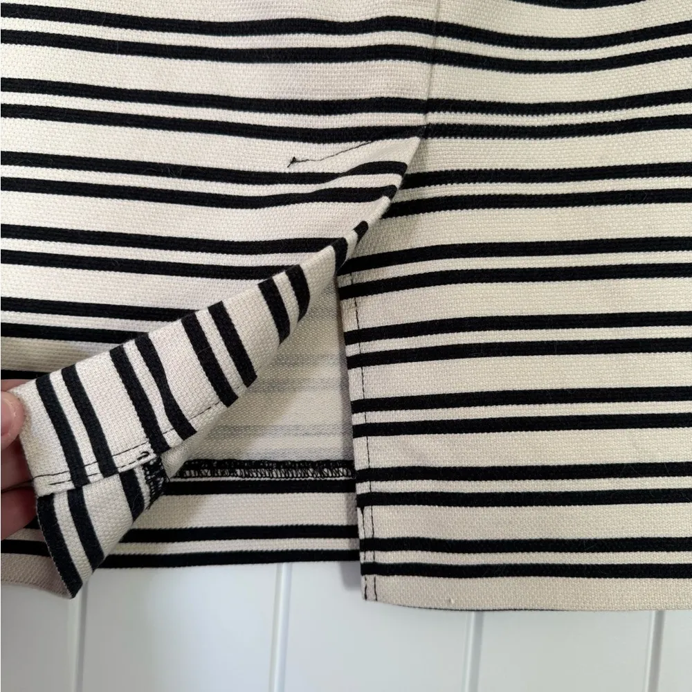 Ann Taylor LOFT Women’s Stripe Structured Cotton Pencil Skirt Size 10 - Image 6