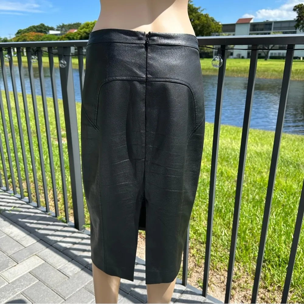 “Natilie” or “Natalie” faux leather black pencil skirt sz S - Image 5