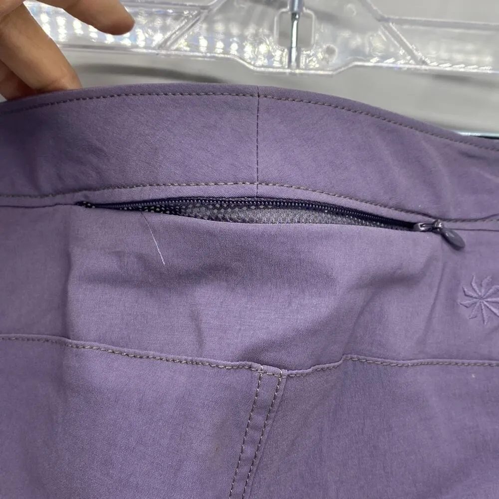 Athleta Outdoor Nylon Commuter Capris Cropped Hiking Pants Purple Gorpcore - Image 6