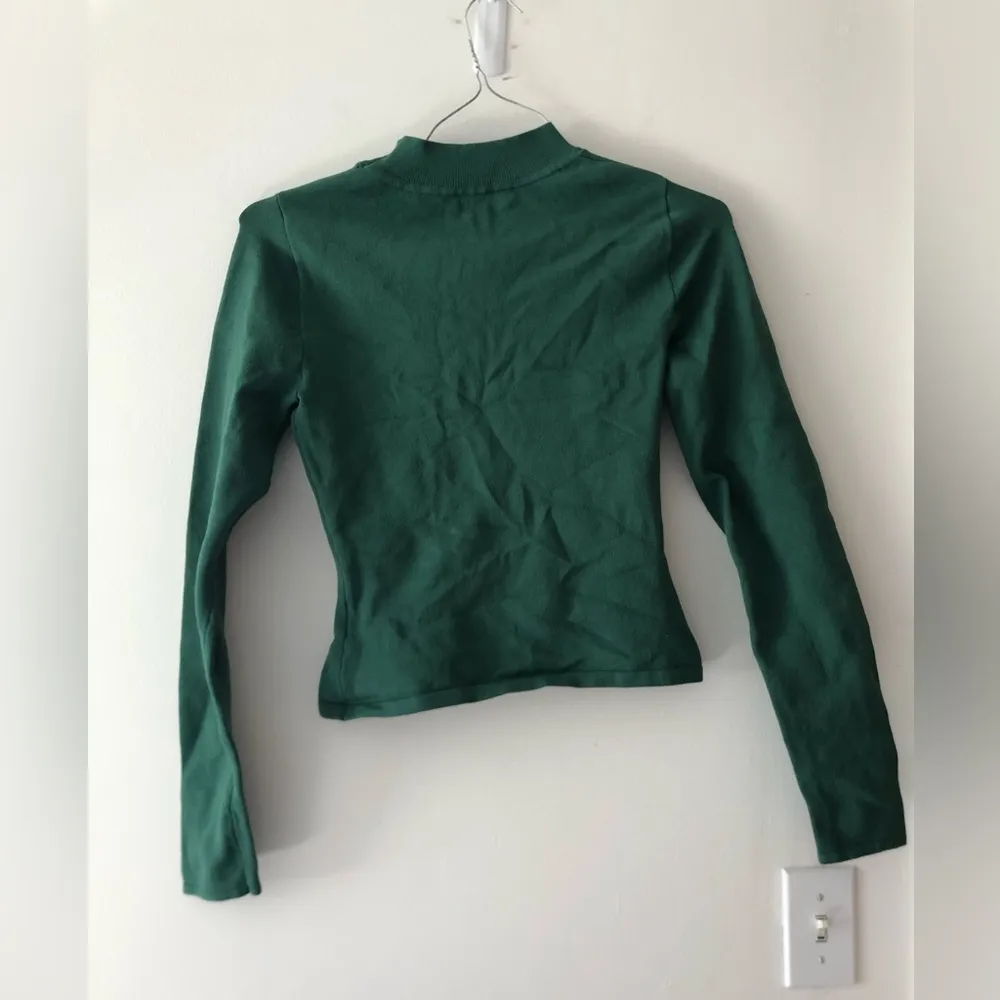 Babaton Sculpt Knit Astrid Long Sleeve Mockneck Top in Green Size Medium - Image 11