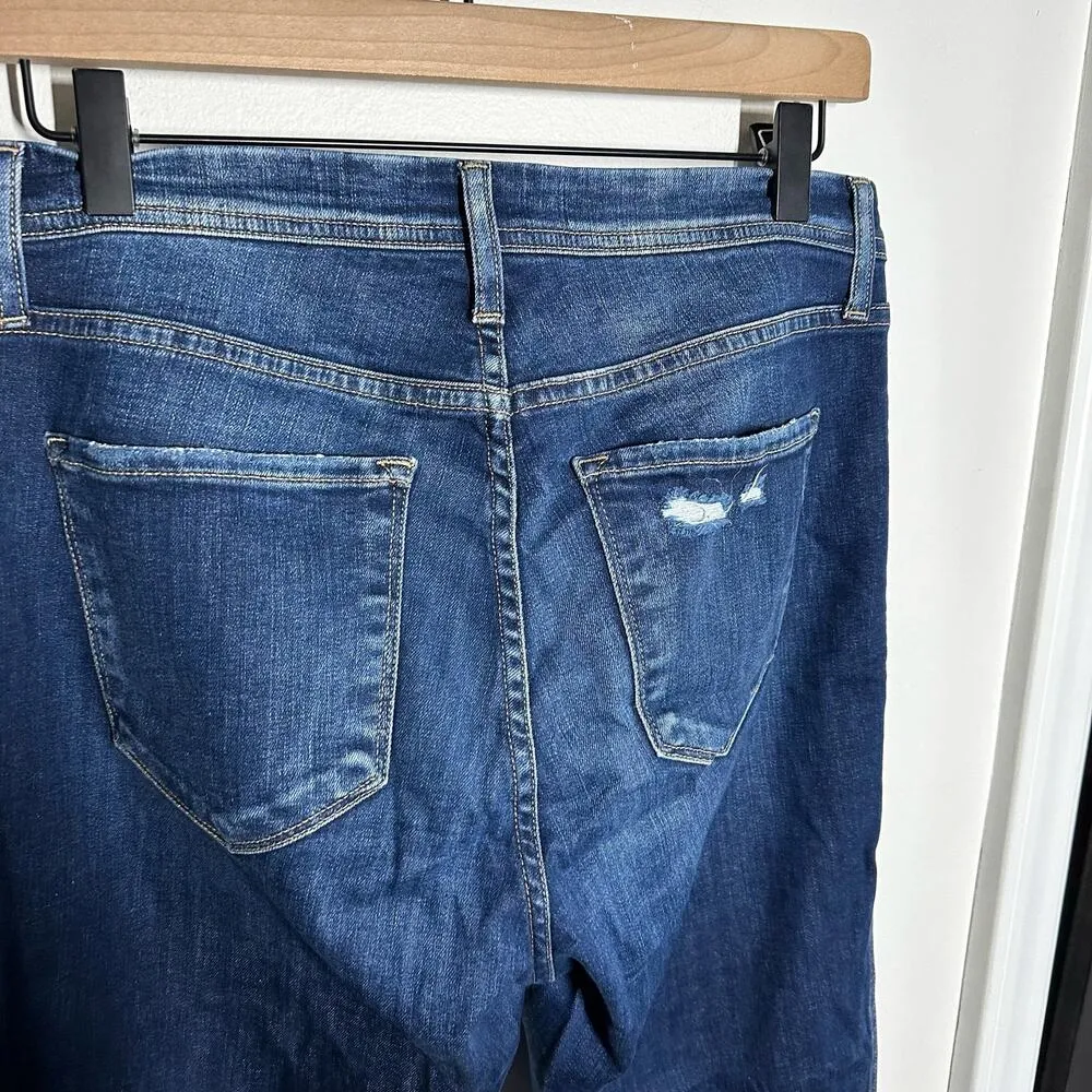 Flying Monkey Women's High Rise Dark Wash Distressed Skinny Jeans Size 29 - Image 5