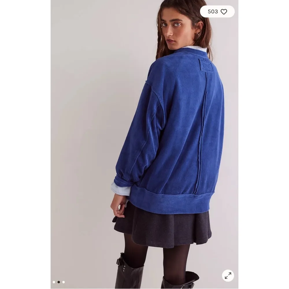 WE THE FREE Preston Velour Pullover Size XS - Image 3