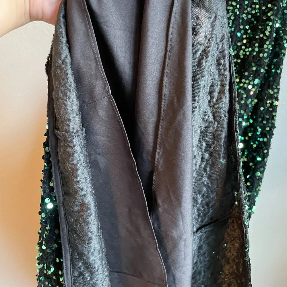 Ivy City Co Vivian Dress Green Christmas Holiday Sequins Party Size XS - Image 6