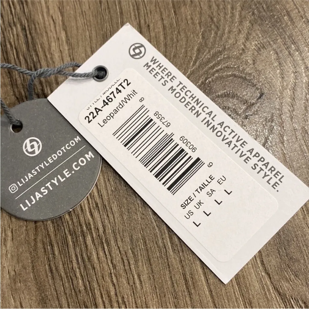 Lija 13” High Rise Ruffle Leopard Print Tennis Skirt Skort Green Purple Large - Image 9