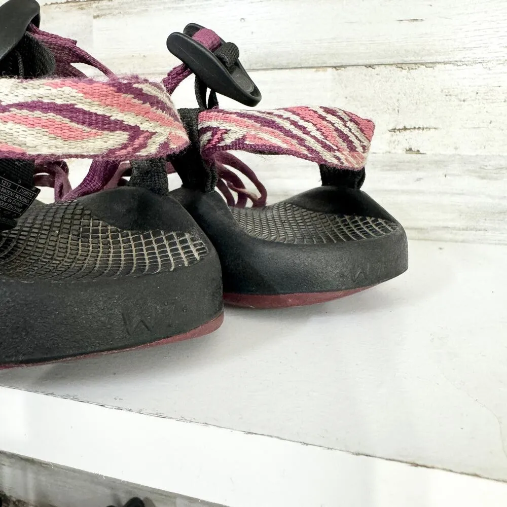 Chaco Classic Women Hiking Sandals Narrow Straps Pink Purple Size 7 - Image 4