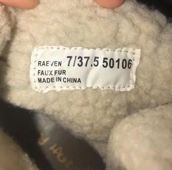 Brown Gladiator Combat FUR Boots Tan Size 7.5 - Image 5