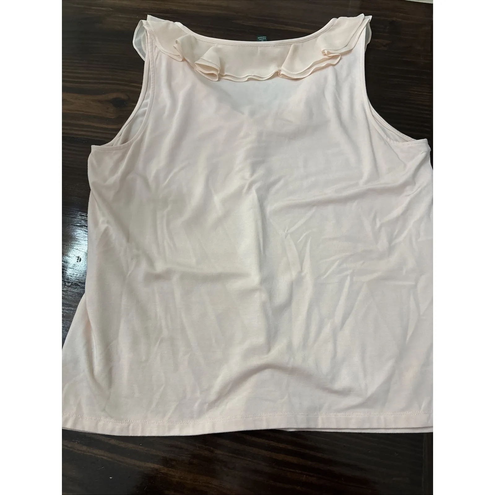 Ralph Lauren Shirt Blouse Top Womens Pink V-Neck Sleeveless Cotton Size XL - Image 7