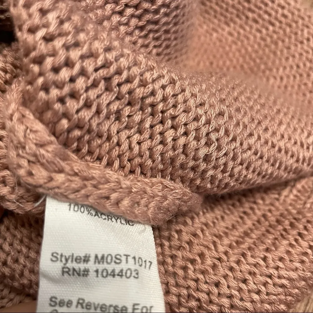 Blu Pepper Knit Sleeveless Blouse Light Pink Size Medium - Image 3