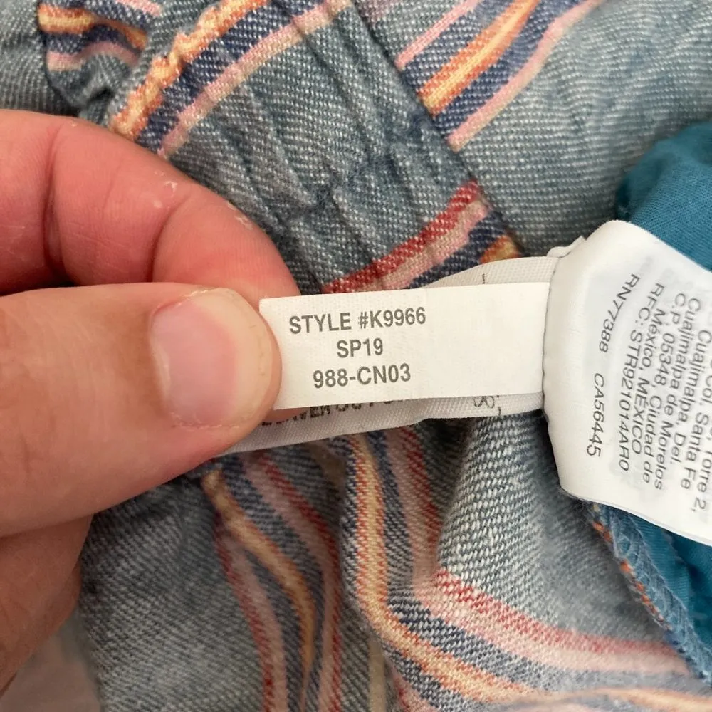 MADEWELL Side-Button Huston Pull-On Crop Pants in Rainbow Stripe - Image 13