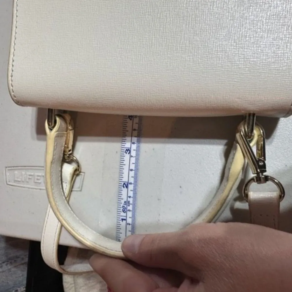 Neely & Chloe No 19 Mini‎ Lady Bag White Saffiano Leather Crossbody Hand bag - Image 5