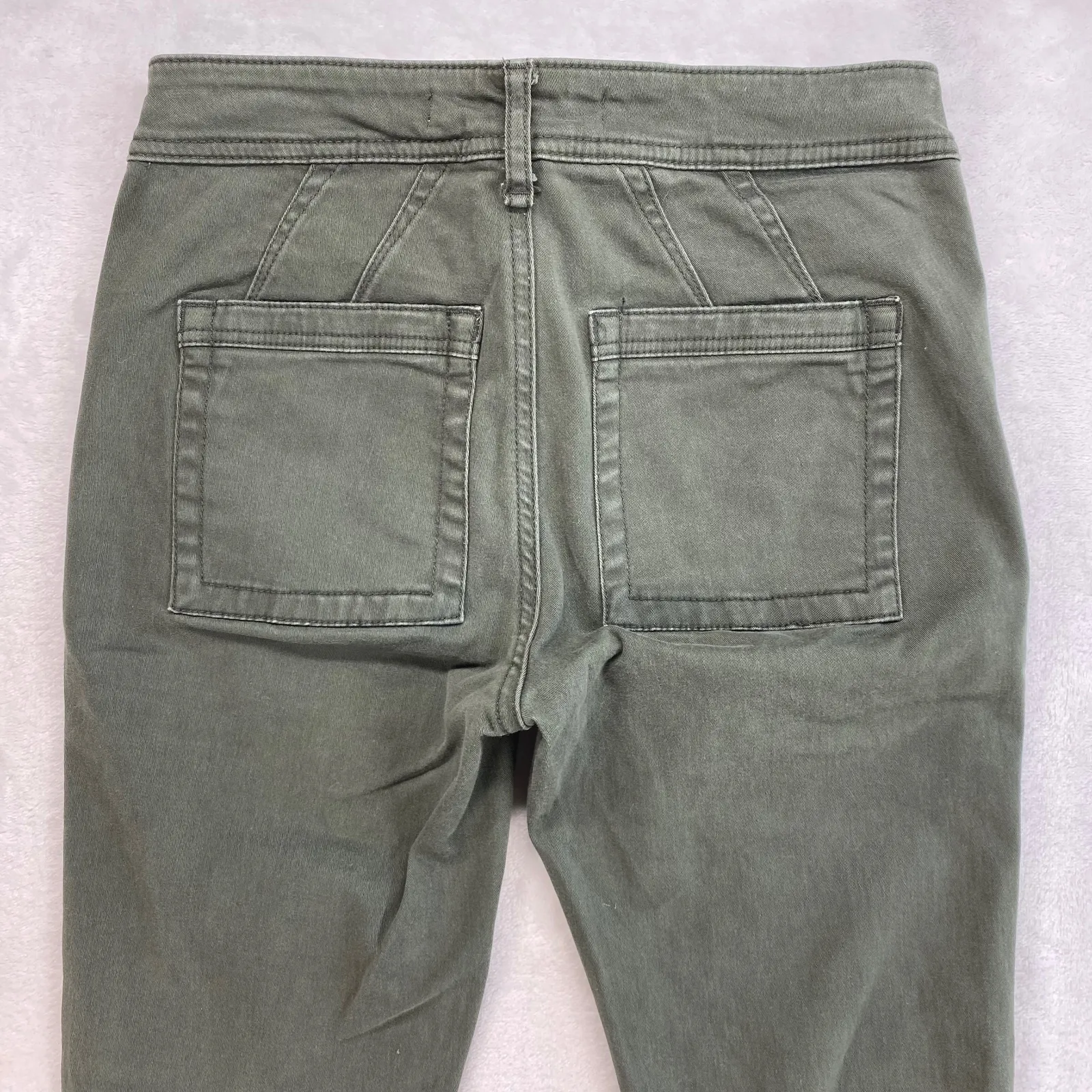 Anthropologie Olive Green Utility Pants‎ Skinny Ankle Casual Size 25 - Image 9