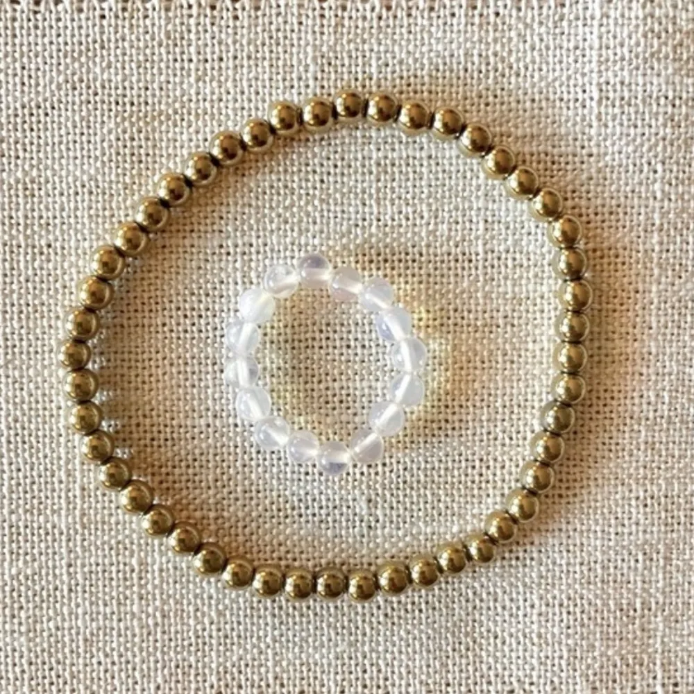 🫧Crystal Pyrite Bead Bracelet🫧 🆕 Gold - Image 4