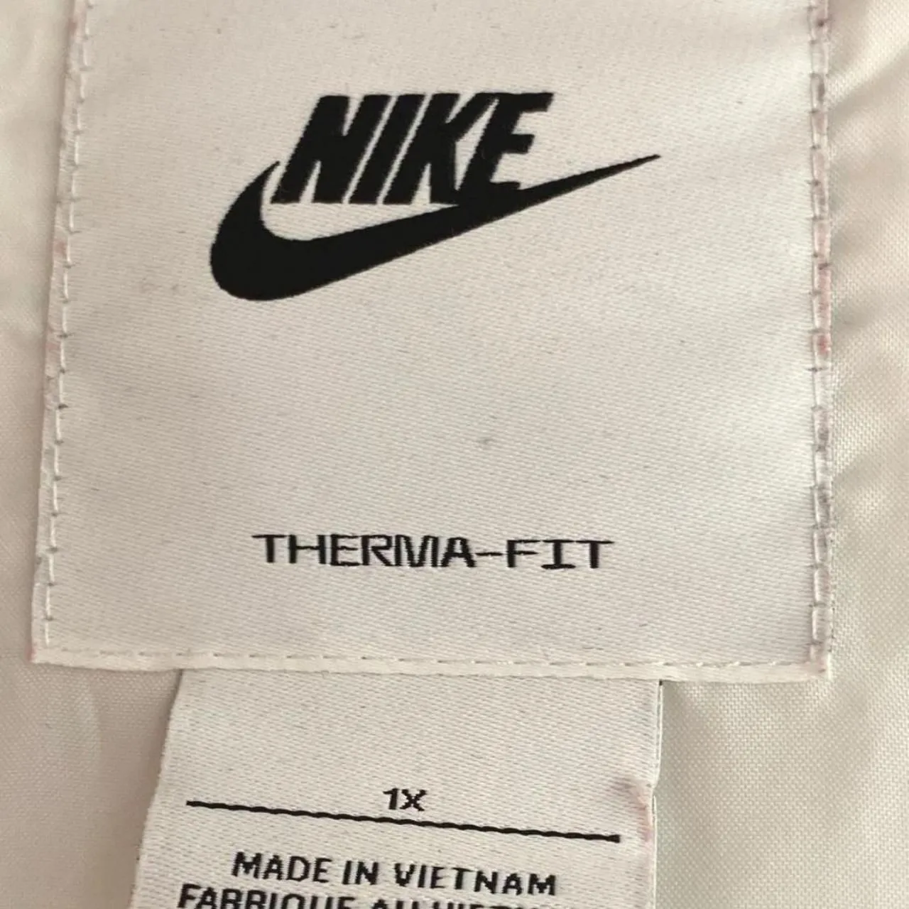 Nike Therma-FIT Long White Duck Down Puffer Coat Women’s Sz 1X Hooded Full Zip - Image 7