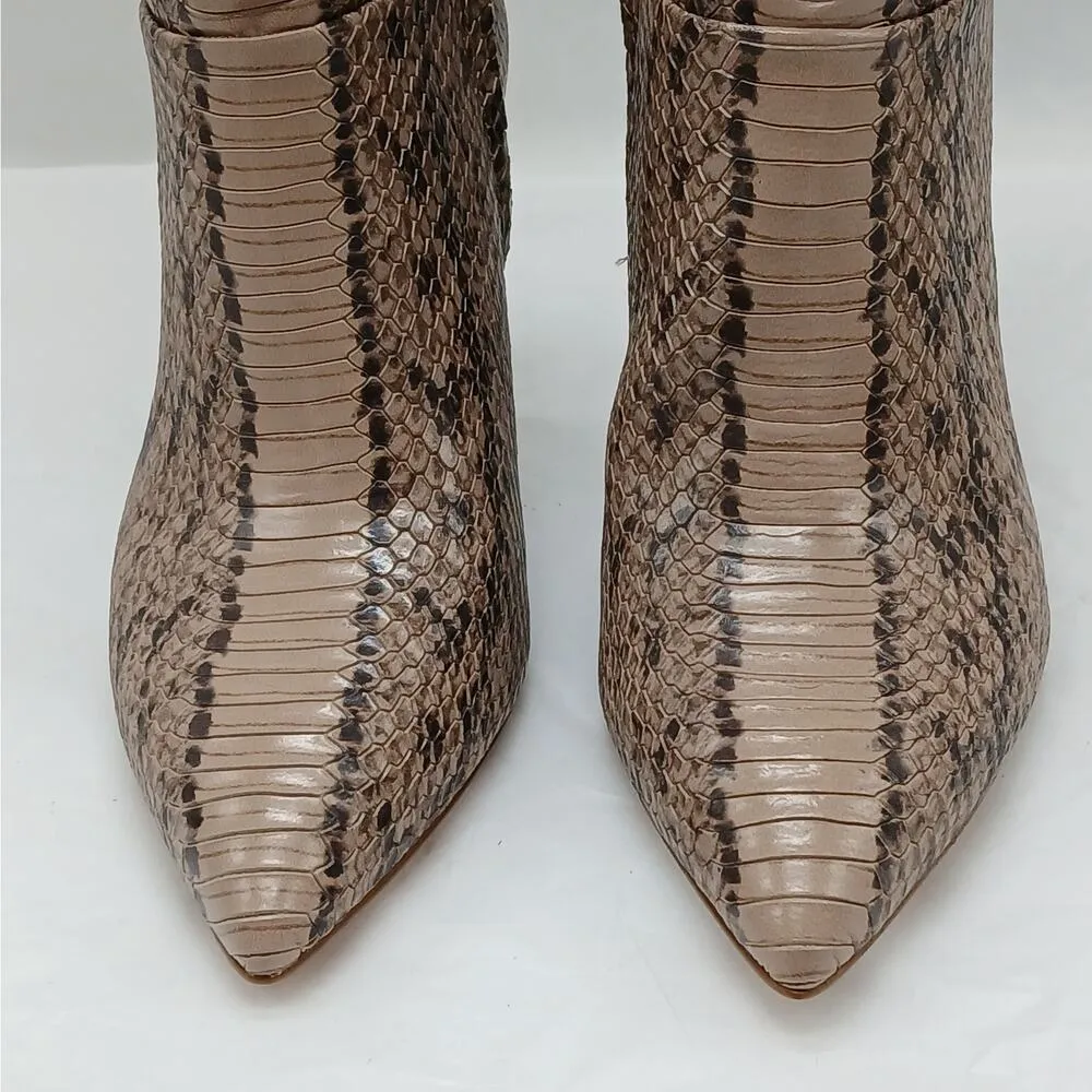 Louise et Cie Winslow Mid Calf Boots Women 6M Tan Brown Leather Pointed Toe Shoe - Image 8