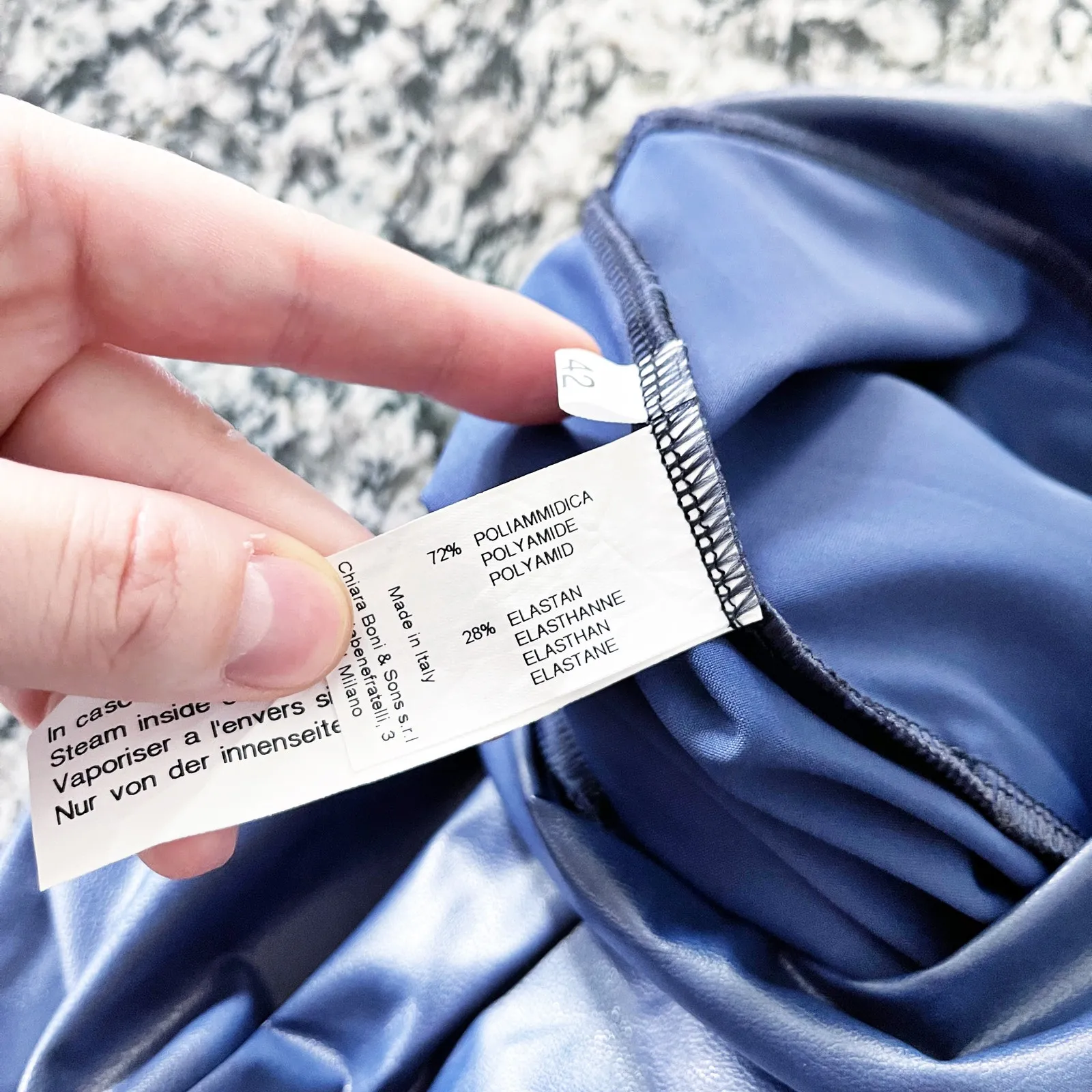 Chiara Boni La Petite Robe Petronilla Faux Leather Pants Blue Size 6 - Image 11