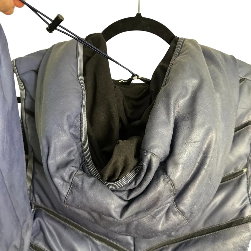 Blanc Noir Mesh Inset Reflective Midnight Blue Puffer Vest - Image 5