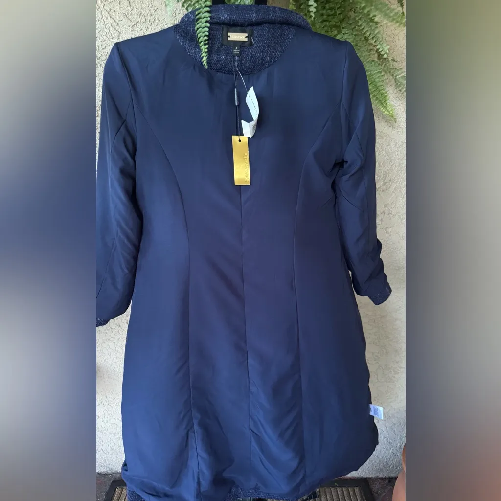 Alexia Admor  Navy Double-Breasted Blazer - Image 5