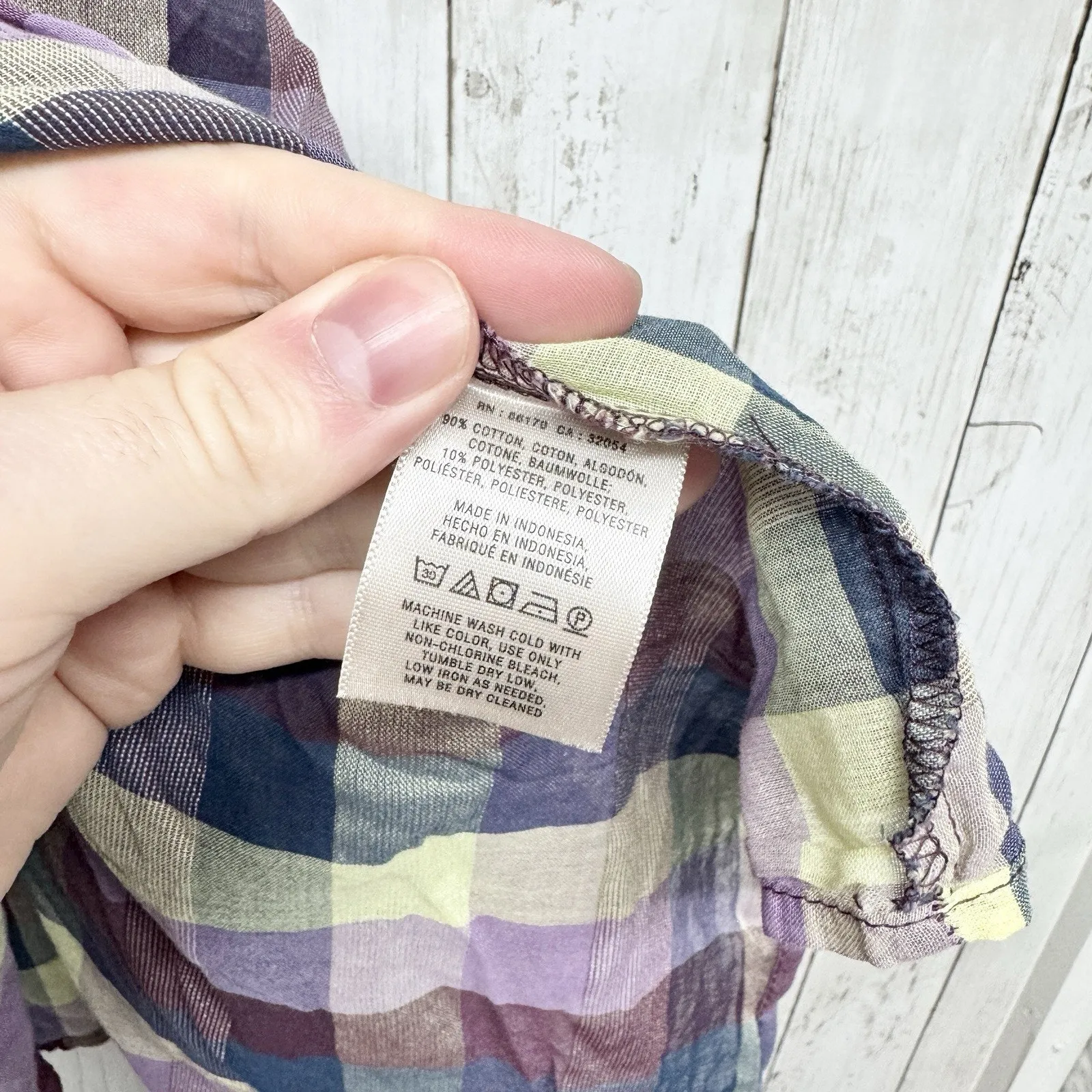 Anthropologie Holding Horses Top Women Size Small Madras Plaid Sleeveless Tank - Image 4