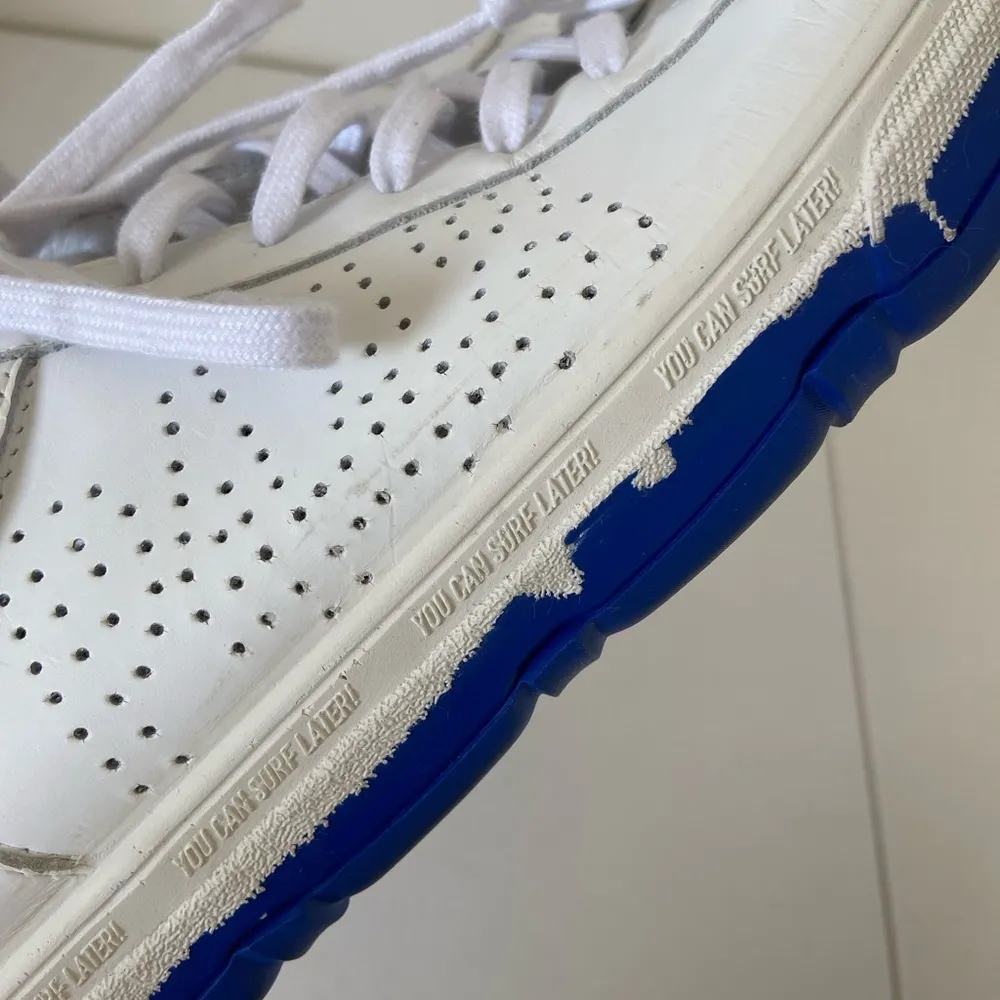 Vibram women’s P448 CSL royal blue white leather perforated low cut sneakers 9.5 - Image 6