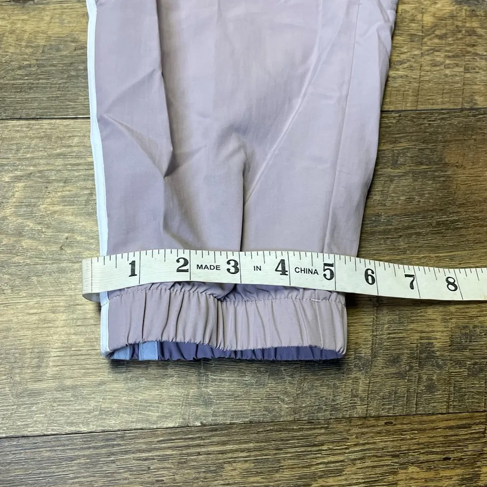 Adidas Womens Essentials 3-Stripes Woven 7/8 Pants IR6103 Medium Lavender Purple - Image 7