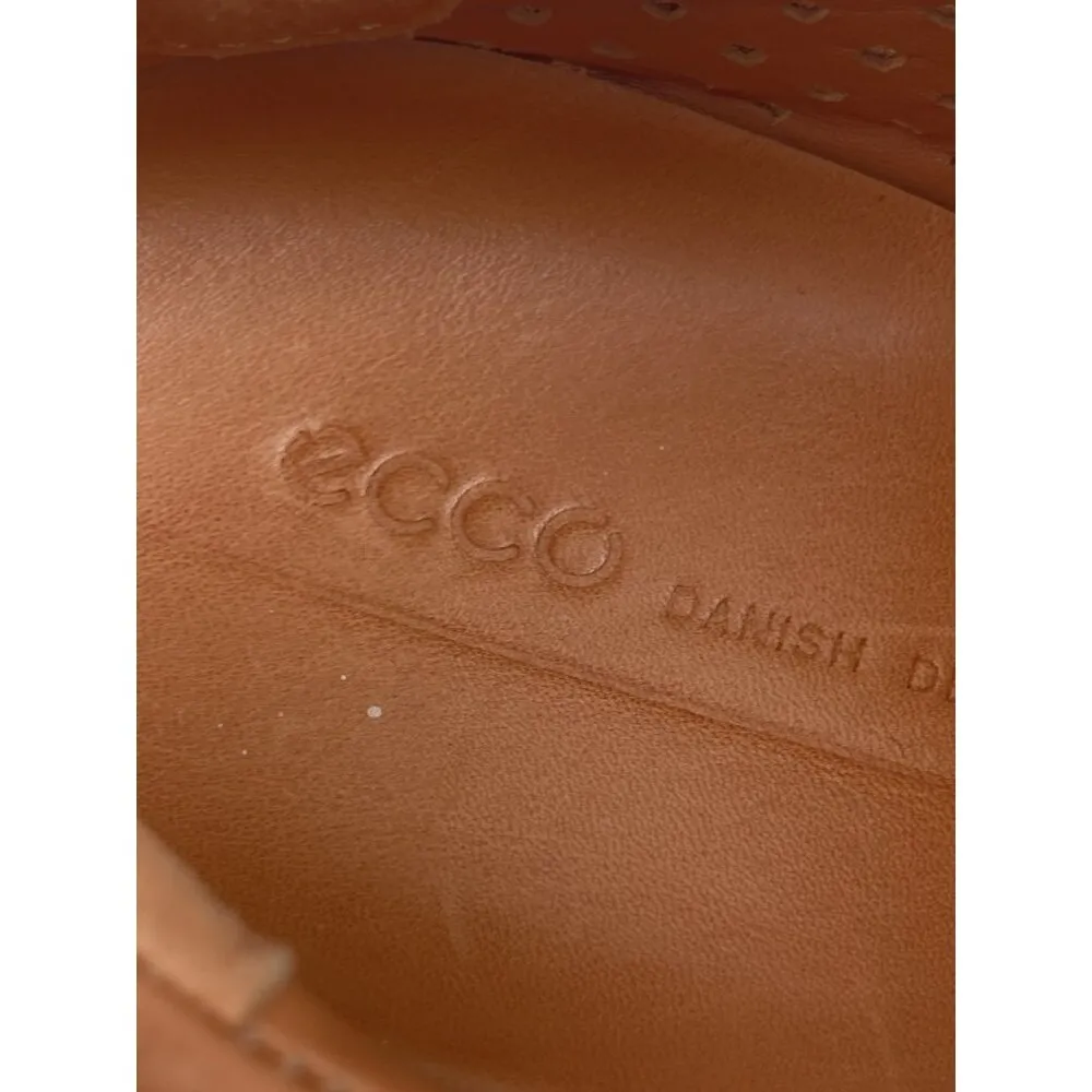 *Ecco Street Tray Leather Sneakers Women’s Size 39 Orange Lace Up Comfort Shoes - Image 13