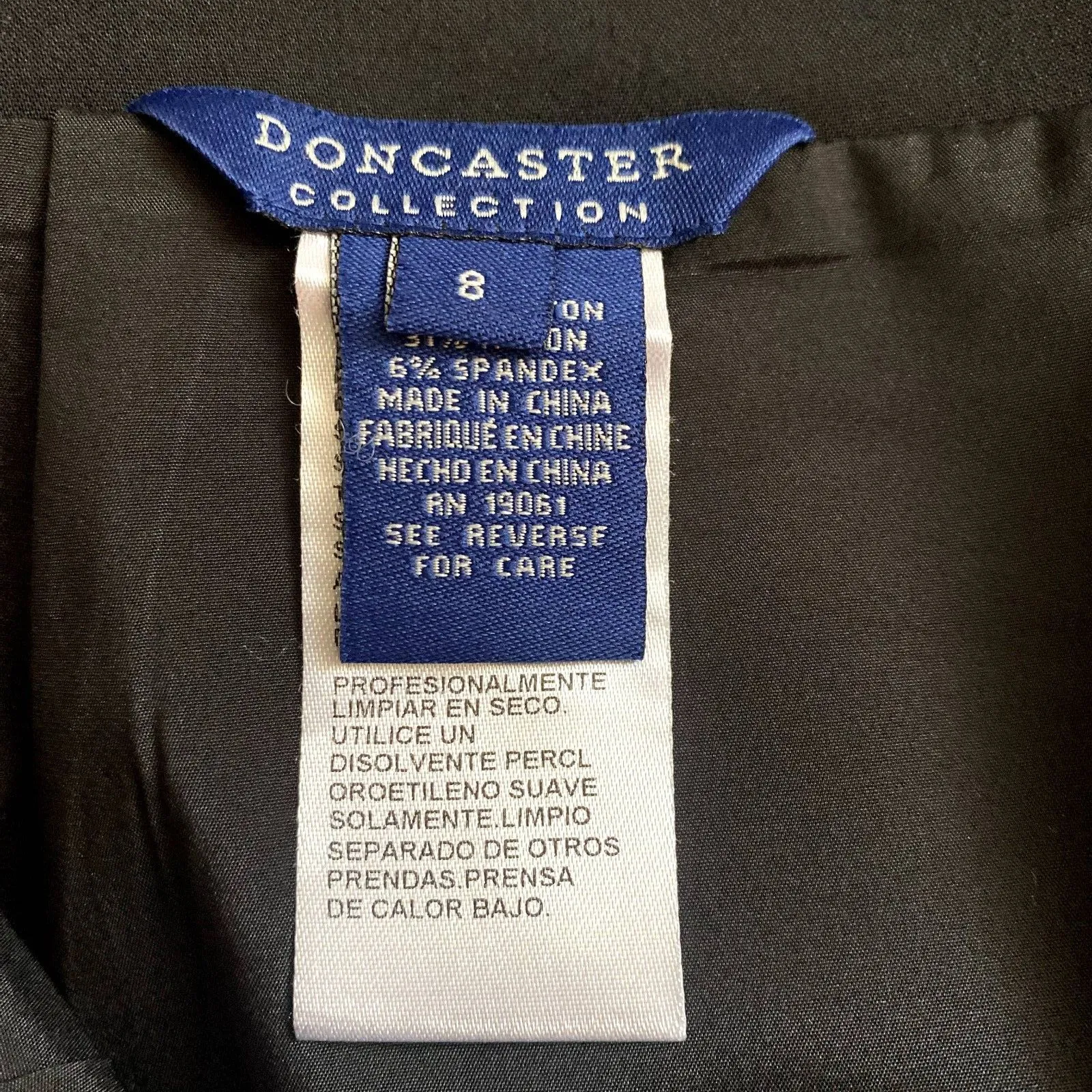 NEW Doncaster Collection Knee Length Pencil Skirt Solid Black Classic Size 8 - Image 5
