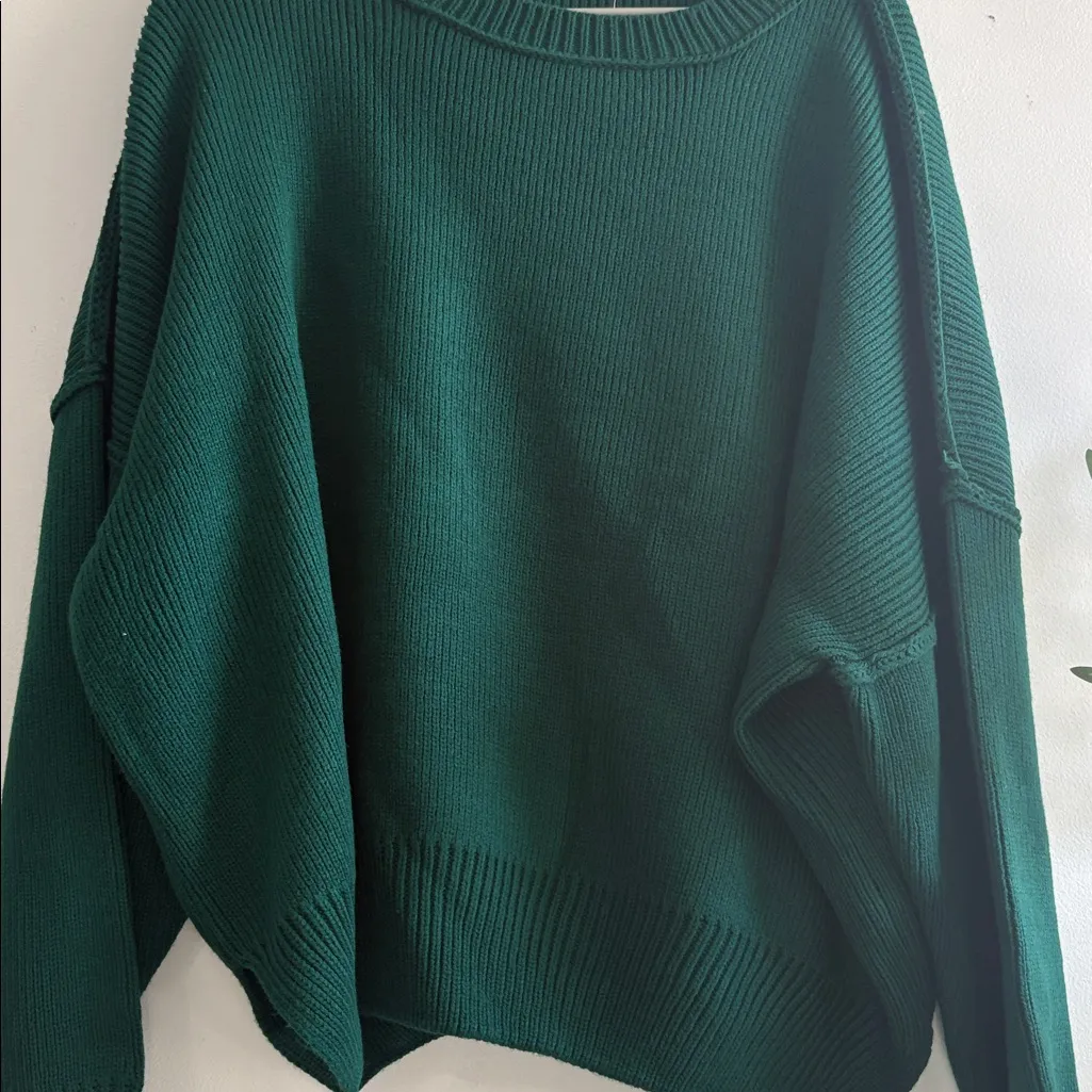 Double Zero Forest Green Knit Sweater - Image 2