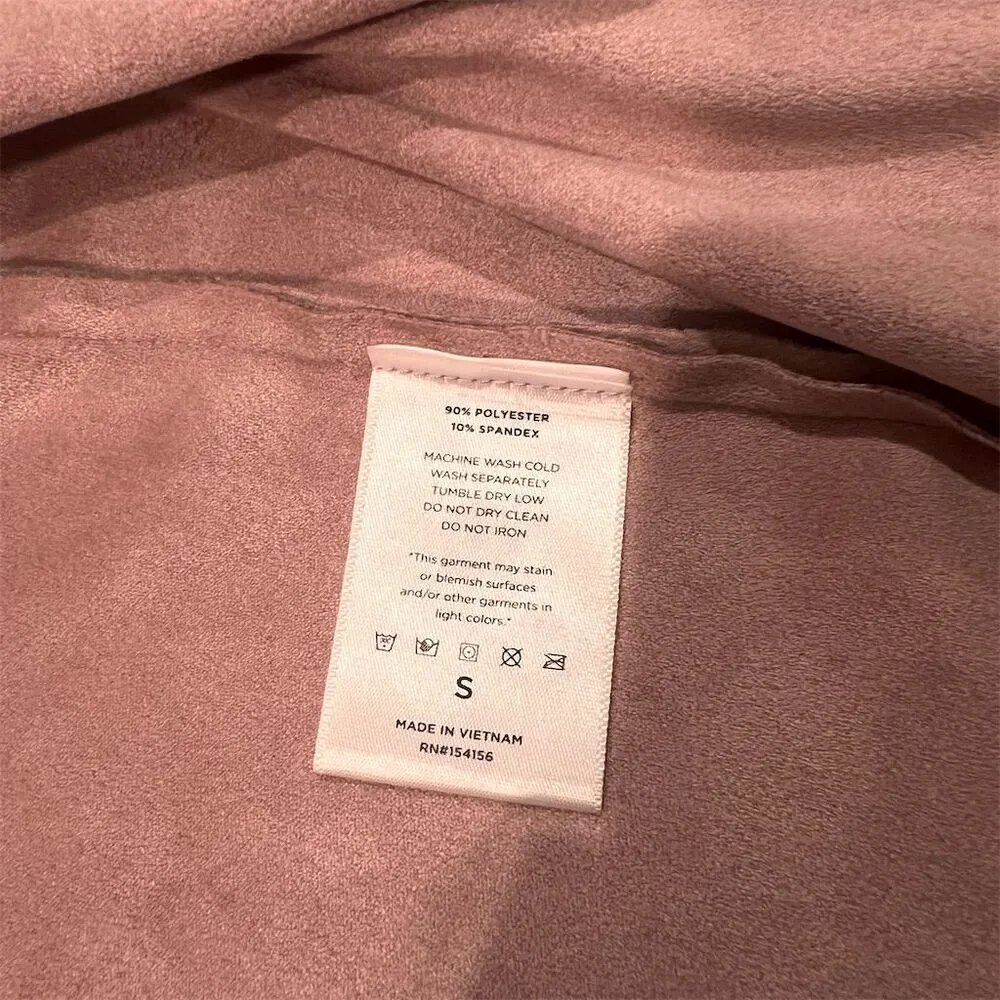 Mote Women's Drape Front Jacket Pink Size S Asymmetrical Zip Casual - Image 6