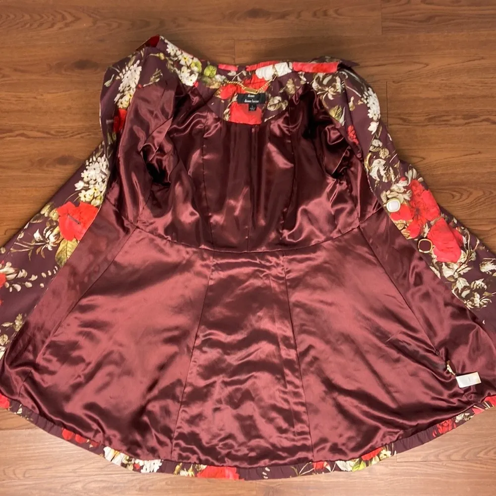 Dennis Basso  Water-Resistant Button-Front Floral Jacket Lining Pockets Sz L - Image 8