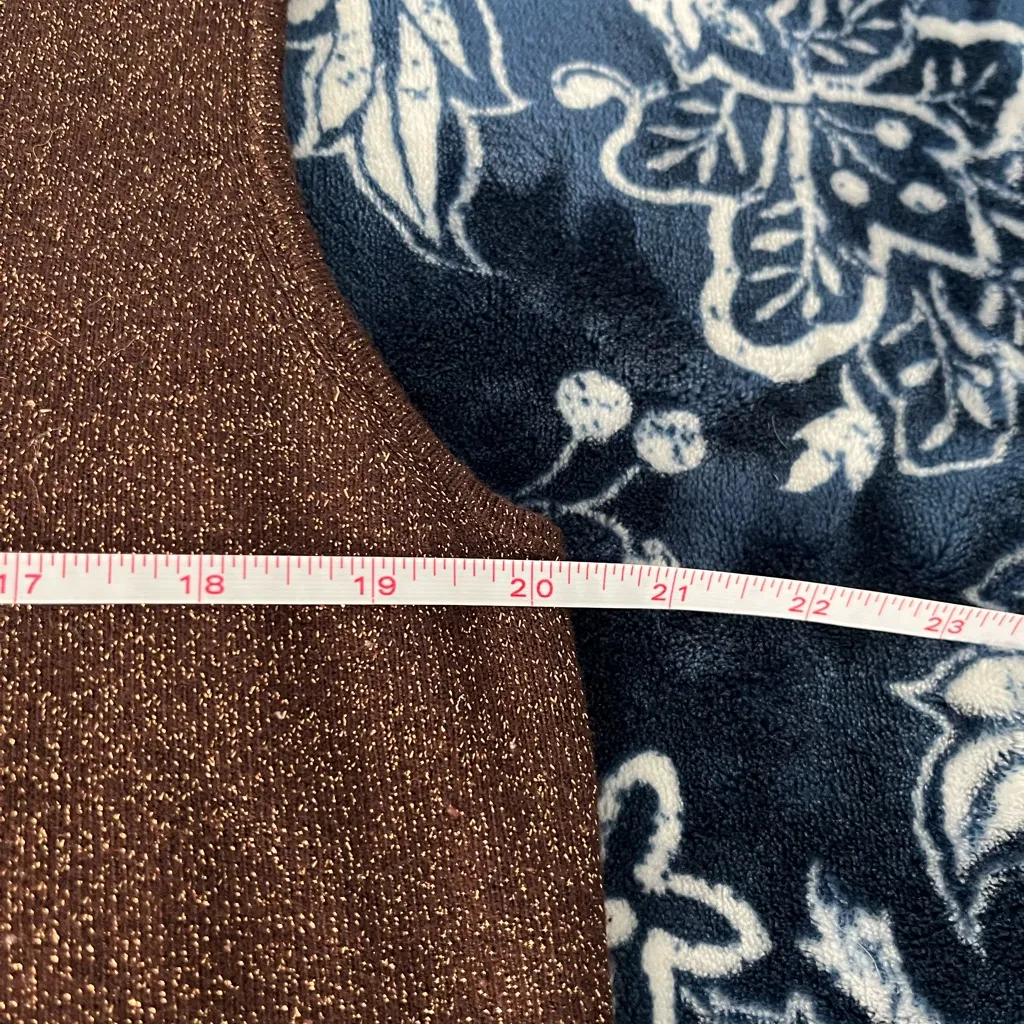 Drapers & Damons Metallic Knit Sleeveless Sweater Brown Size undefined - Image 5