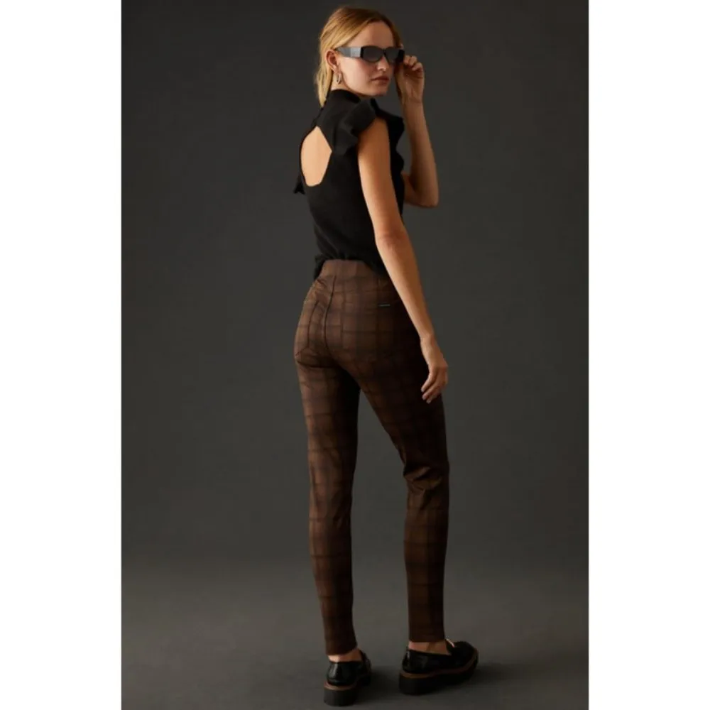 💕ANTHROPOLOGIE💕 Sanctuary Plaid Runway Leggings ~ Brown Motif Medium M NWOT - Image 5