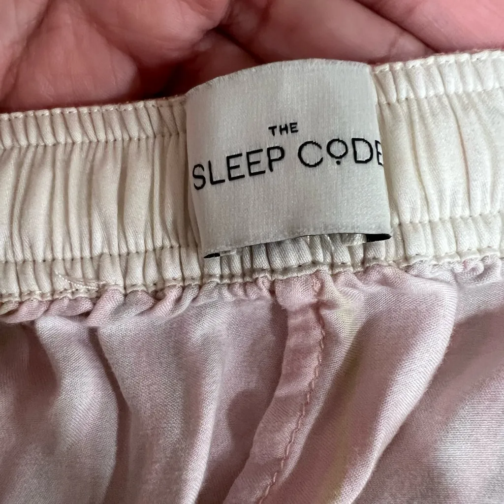THE SLEEP CODE Striped Pastel Orange Pink Pajama Pants Sz M Size M - Image 5