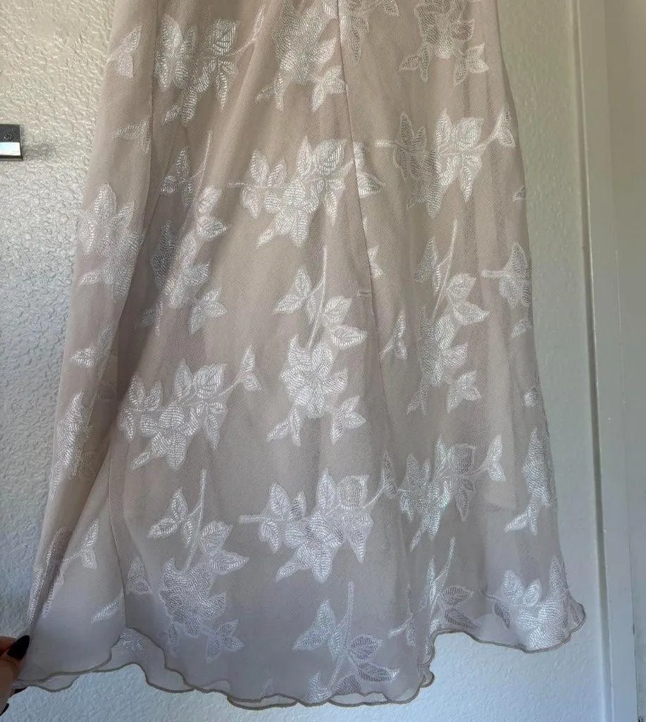 Vintage Cream Floral Dress - Image 4