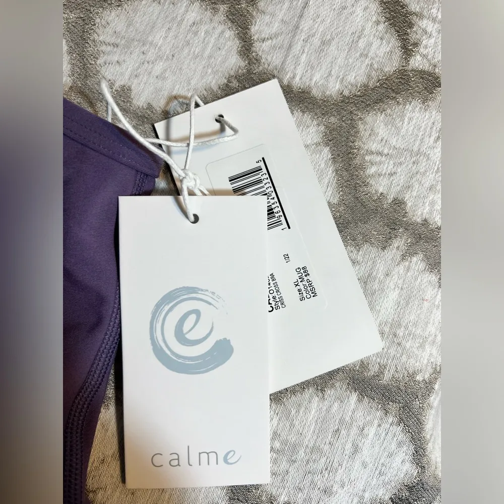 Calme by Johnny Was Purple Sports Bra, NWT, super soft fabric,outstanding brand Size XL - Image 3