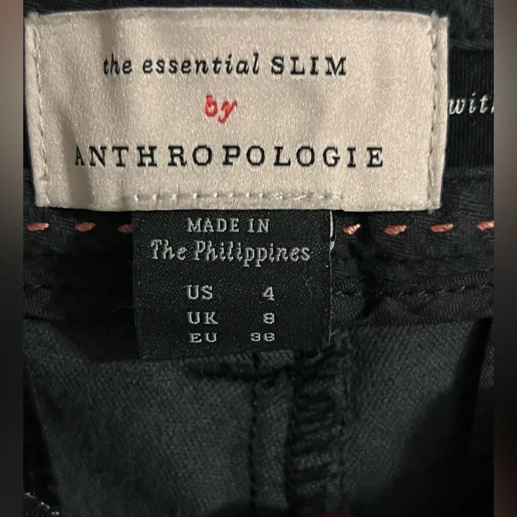 Anthropologie  Black Tapered Trousers - Image 4