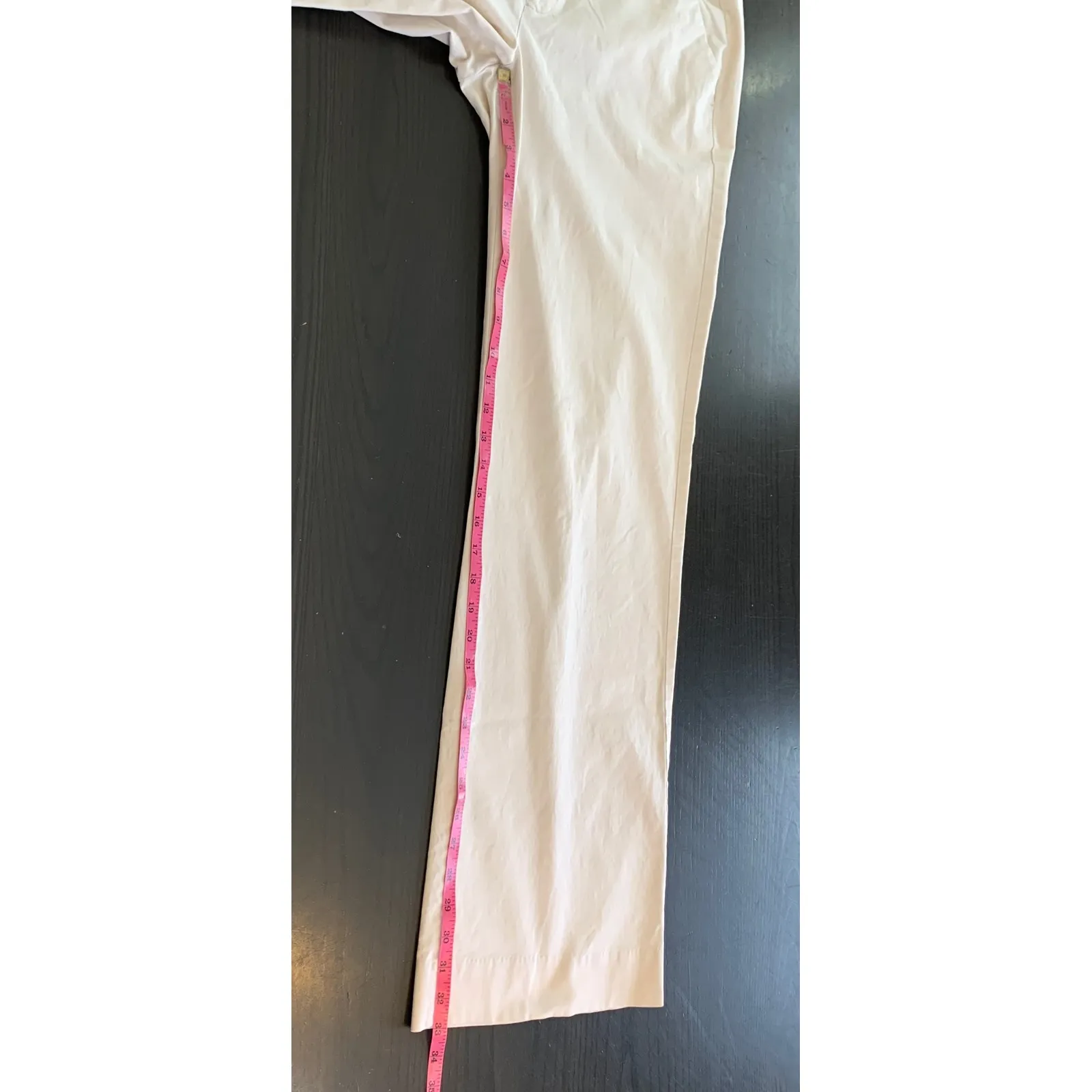 GAP Perfect Khaki Women's Size 8L Wide Leg Pants Beige Cotton Blend Y2K School - Image 11