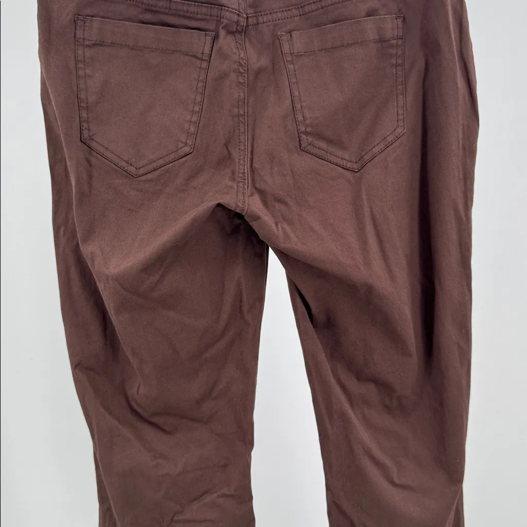 Hot Topic Brown Contrast Grommet Strap Flare Pants 3 goth emo punk concert - Image 9