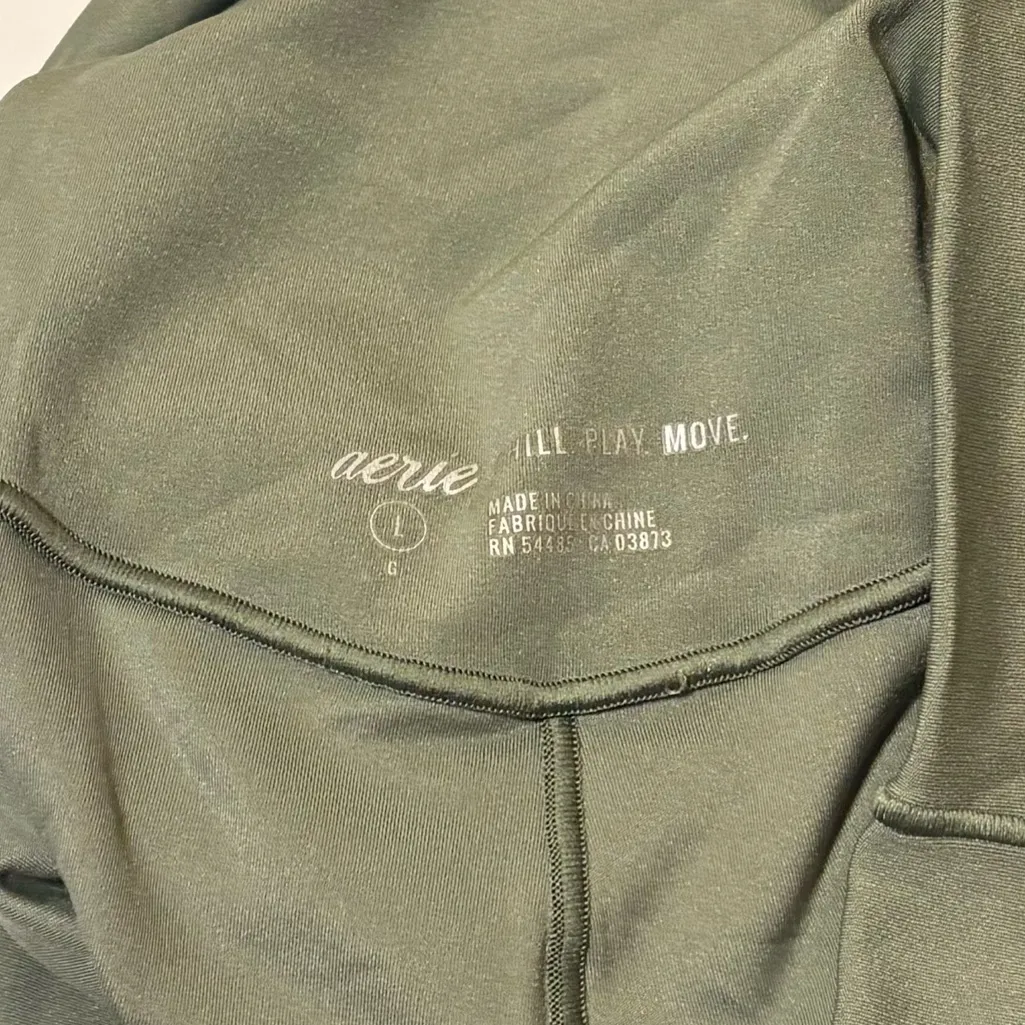 Aerie green leggings‎ large - Image 3