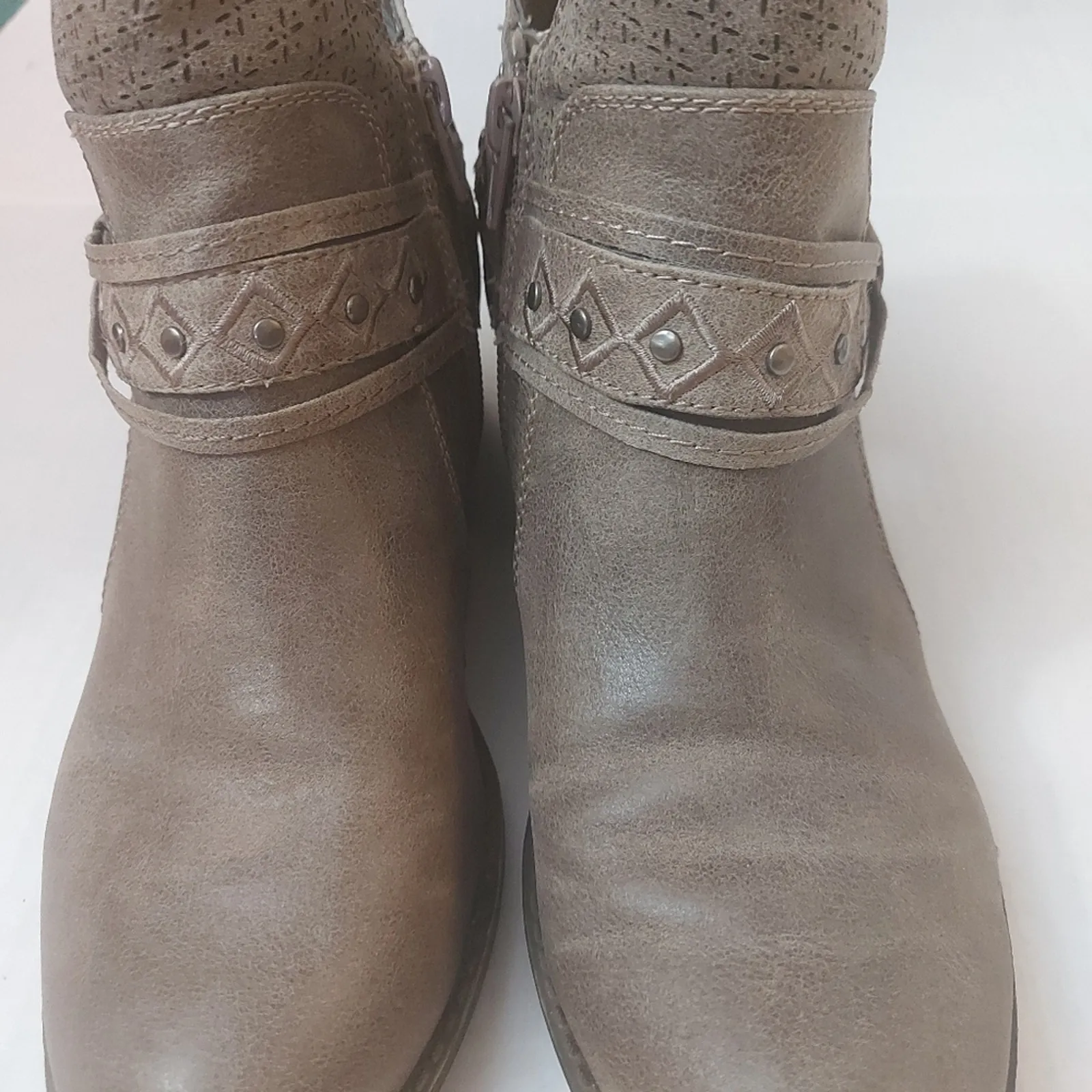 Sugar Thunderome Brown Ankle Boots Shooties 7 Western Casual Costal Cowgirl Boho - Image 2