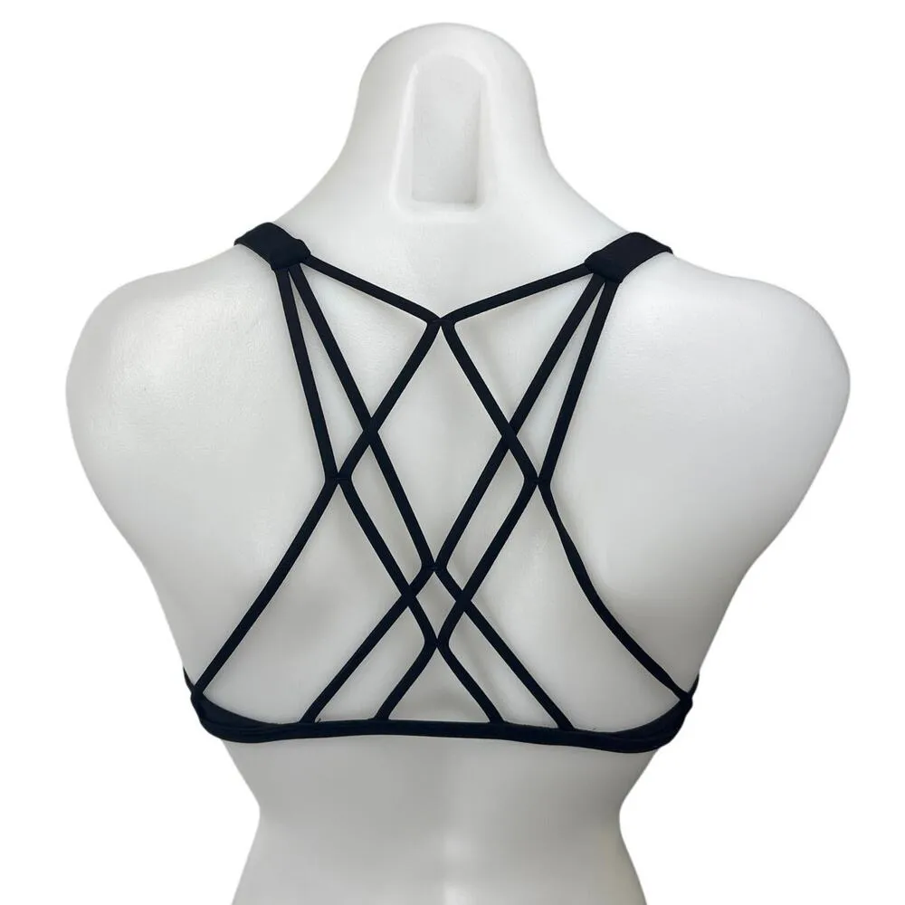 Lululemon Black Strappy Back Sleeveless Yoga Workout Athletic Sports Bra Top 6 - Image 2