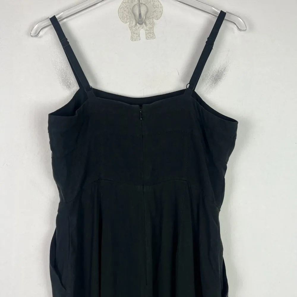 NWT Madewell Square-Neck Wide-Leg Sleeveless Jumpsuit Pockets Black Size 2 NEW - Image 10
