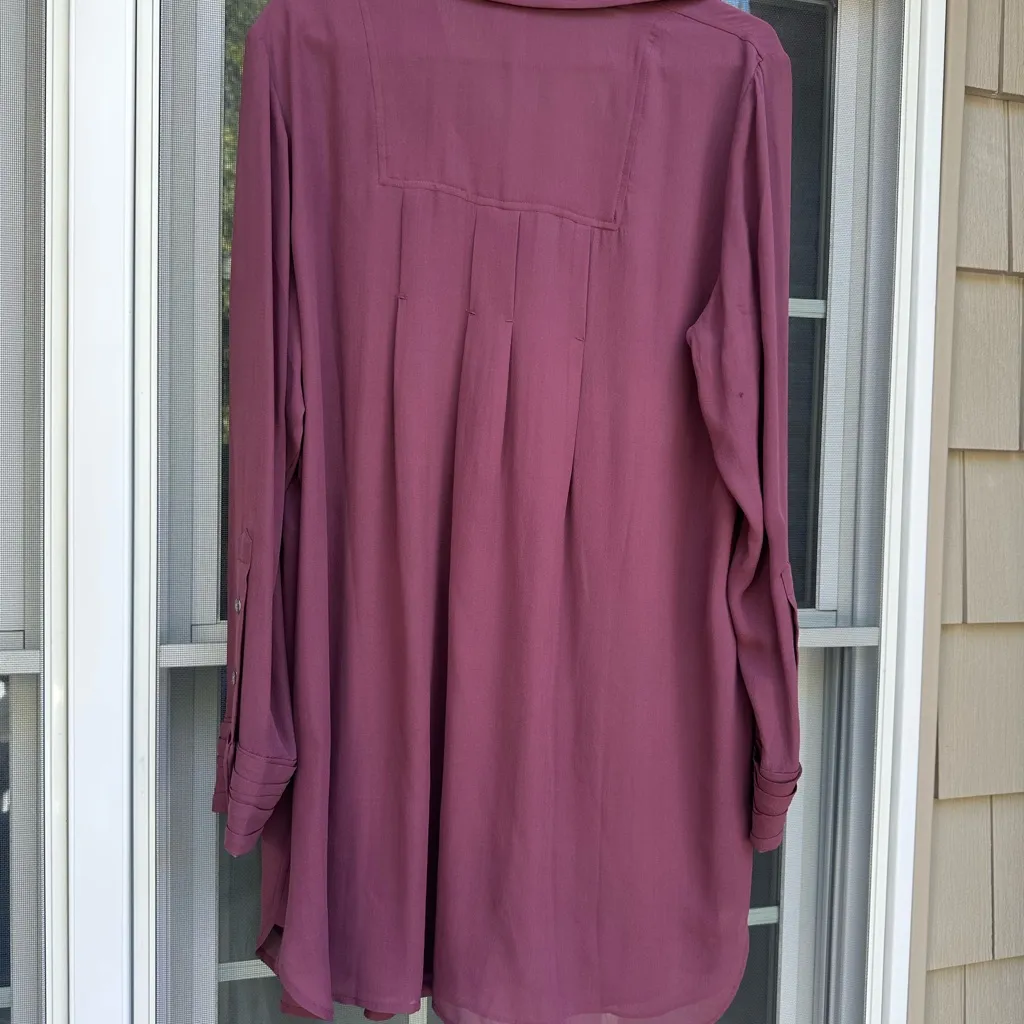 Soft Surroundings Tunic Top NEW Cranberry Lightweight Size Large - Image 3