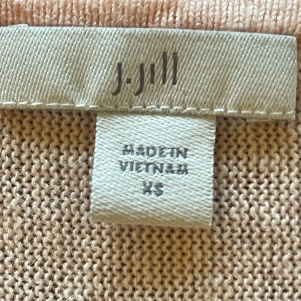 J. Jill Light Pink Linen Blend Fringe Bottom Tank‎ Size XS - Image 8