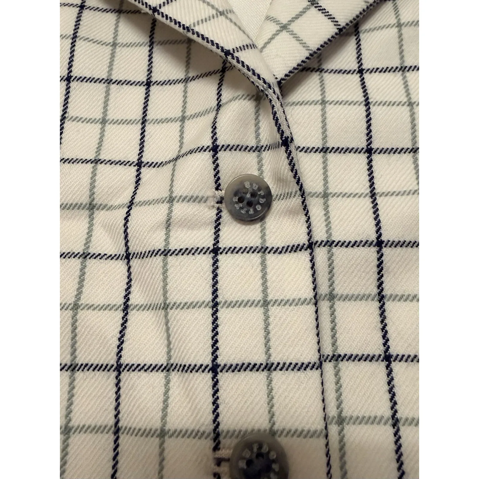 Burberrys Vintage Check Wool Vest Coat Liner Cream Navy Womens 8 USA - Image 6