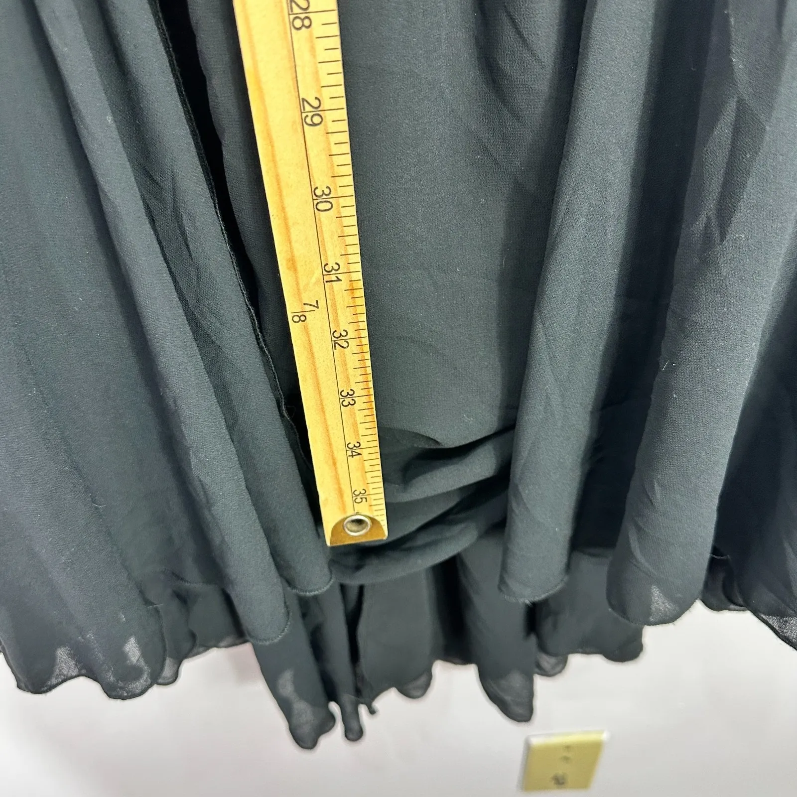 Weissman LA Black Sequin Mock Neck Dress L Asymmetrical Hem Dance Ballet Costume Size L - Image 6